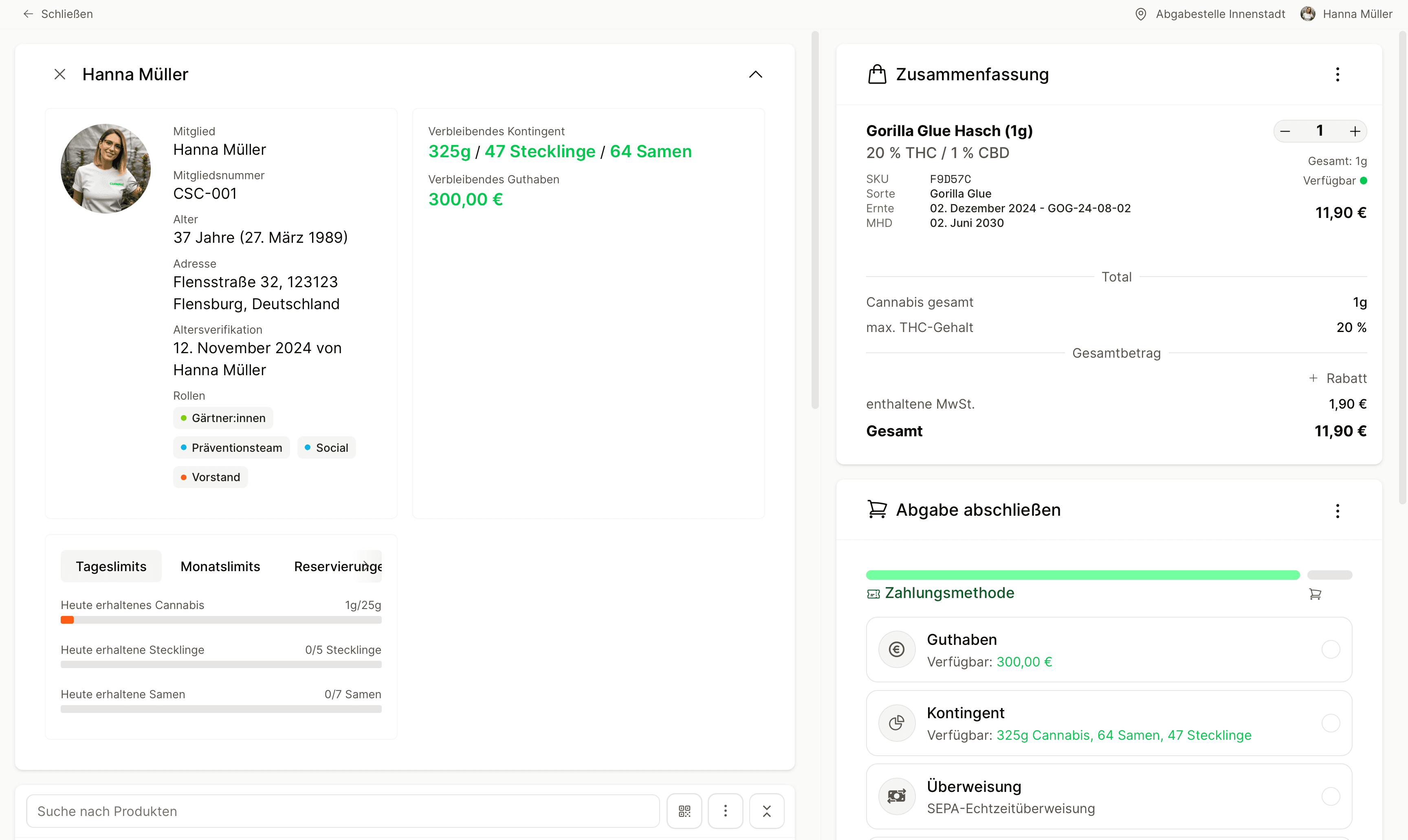 Cannanas Abgabesystem – Cannabis-Ausgabe an Mitglieder im Cannabis Social Club