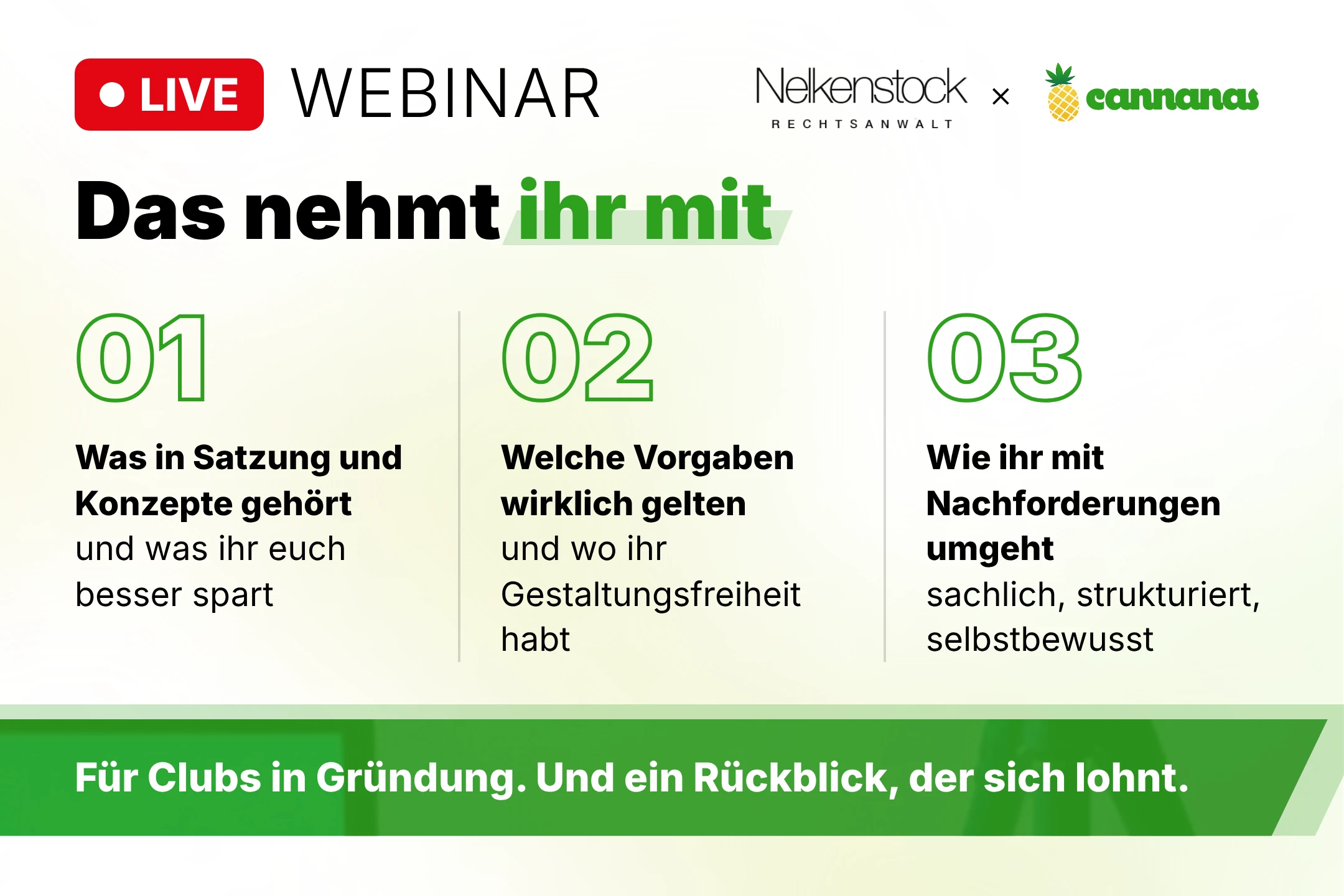 Das nehmt ihr mit: Satzung und Konzepte, geltende Vorgaben und der Umgang mit Nachforderungen