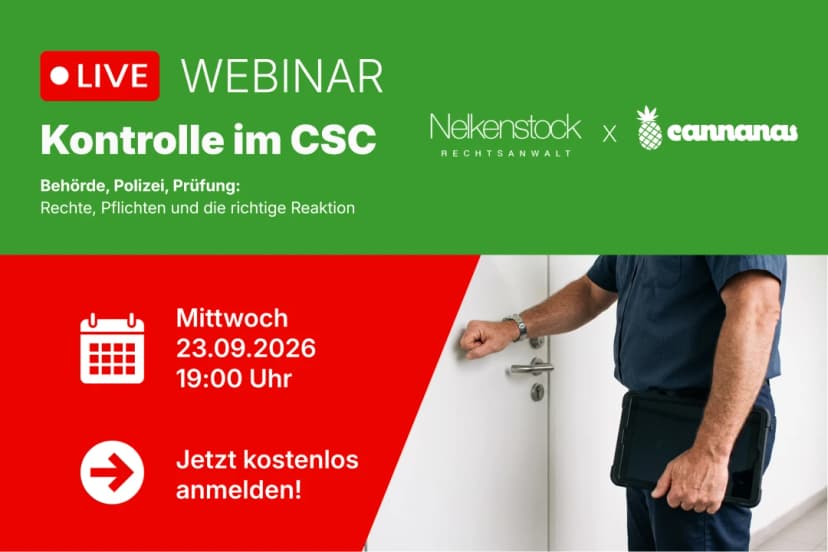 Kostenloses Cannanas Live-Webinar Kontrolle im CSC
