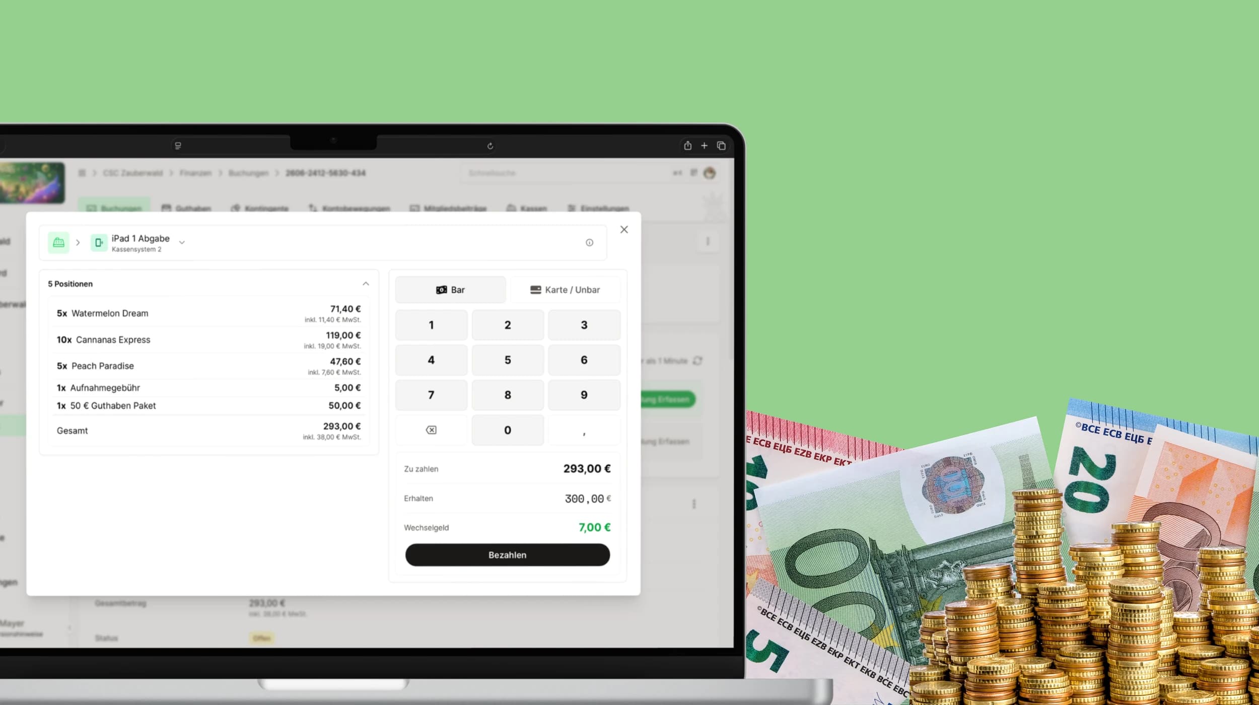 Bargeld im Cannabis Social Club – das Cannanas Kassensystem mit Cloud-TSE